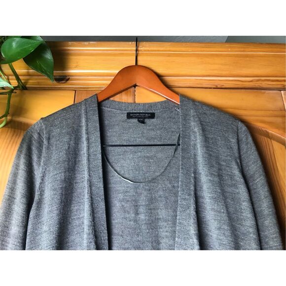 Banana Republic Merino Wool Buttonfront Boyfriend Cardigan-SP - Picture 4 of 12